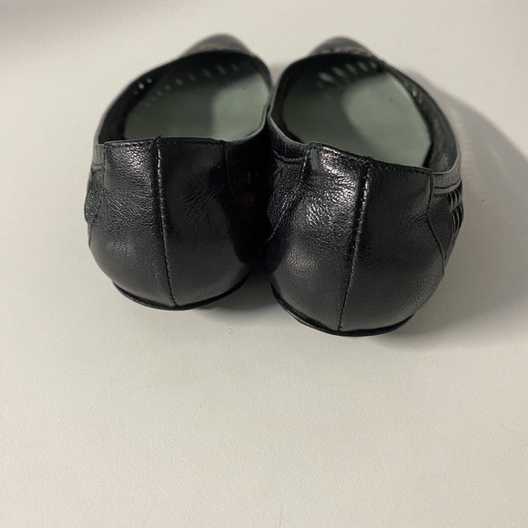 Belle Sigerson Morrison Ballet Flat Black Leather Woven Weave Point Toe … - Picture 7 of 11